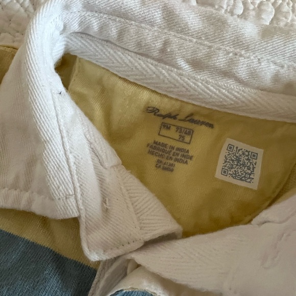 Ralph Lauren Collared Onesie, size 9m - Picture 2 of 2